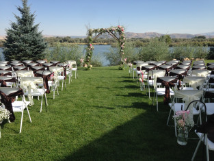 Outdoor wedding setting